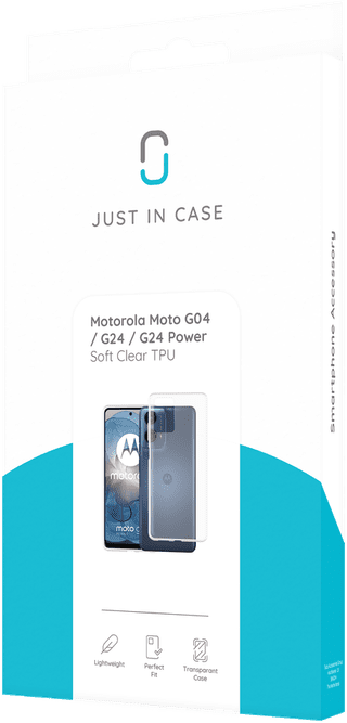 Just in Case Soft Design Moto G04/G04S/G24/G24 Power Backcover Transparent
