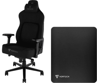 Vortech Prestige Gaming Chair Black + Vortech Floor Mat Black