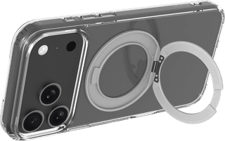 BlueBuilt MagSafe Hülle mit Ständer iPhone 18 Pro Max Transparent + Powerbank 5.000 mAh Grau