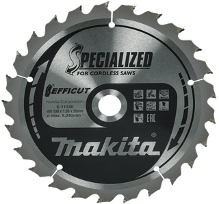 Makita Radial Arm Saw Blade Wood Efficut 190x20x1.85 25T
