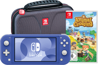 Nintendo Switch Lite Blue + Animal Crossing New Horizons + Travel Case
