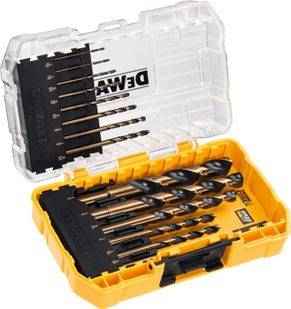 DeWalt 14-piece Black & Cold Metal Drill Bits Set Tough Case