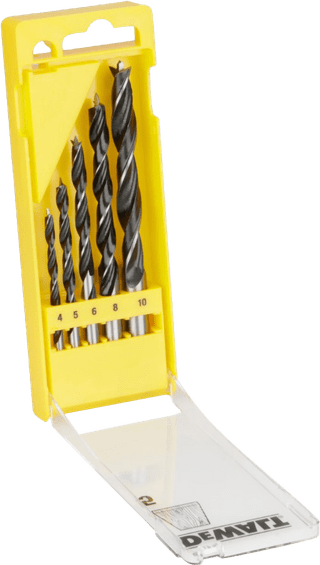 DeWalt 5-piece Twist Wood Drill Bit Cassette