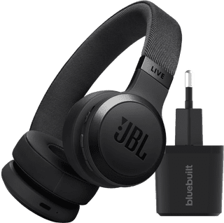 JBL Live 670NC Black + BlueBuilt Quick Charge Charger with USB-A Port