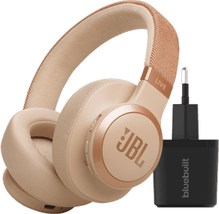 JBL Live 770NC Rose Gold + BlueBuilt Quick Charge Charger with USB-A Port