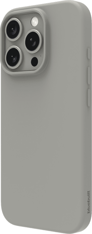 BlueBuilt Back Cover iPhone 16 Pro Gray + Screen Protector Glass Duo Pack