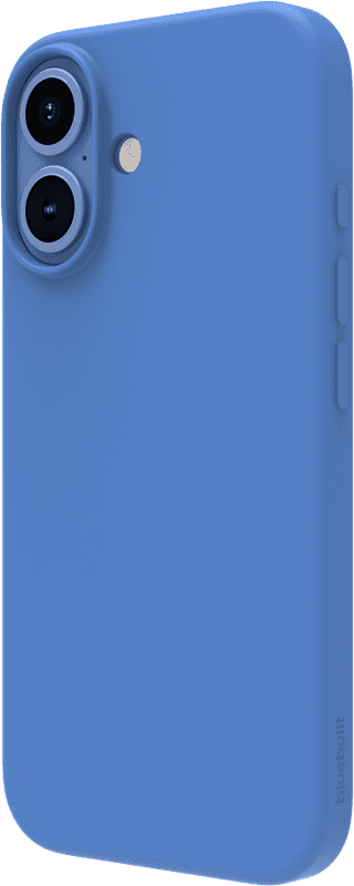 BlueBuilt Back Cover iPhone 16 Blue + Screen Protector Glass Duo Pack