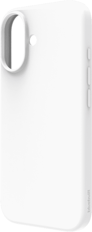 BlueBuilt Back Cover iPhone 16 White + Privacy Filter Screen Protector Glass