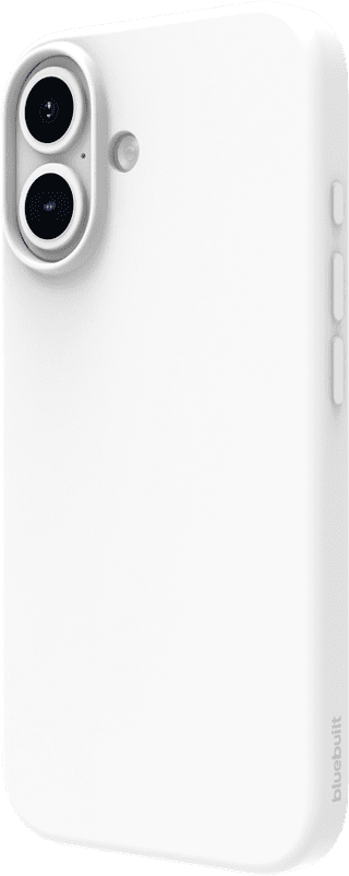 BlueBuilt Back Cover iPhone 16 White + Privacy Filter Screen Protector Glass