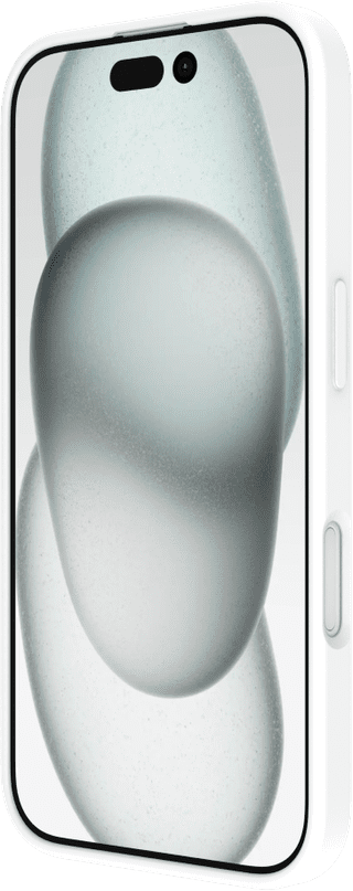 BlueBuilt Back Cover iPhone 16 White + Privacy Filter Screen Protector Glass