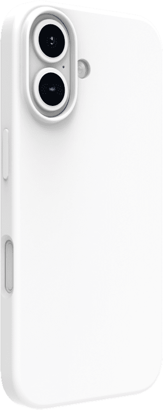 BlueBuilt Back Cover iPhone 16 White + Privacy Filter Screen Protector Glass