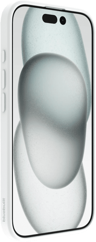 BlueBuilt Back Cover iPhone 16 White + Privacy Filter Screen Protector Glass