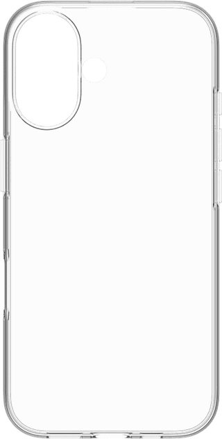 BlueBuilt Back Cover iPhone 16 Transparent + Privacy Filter Screen Protector Glass