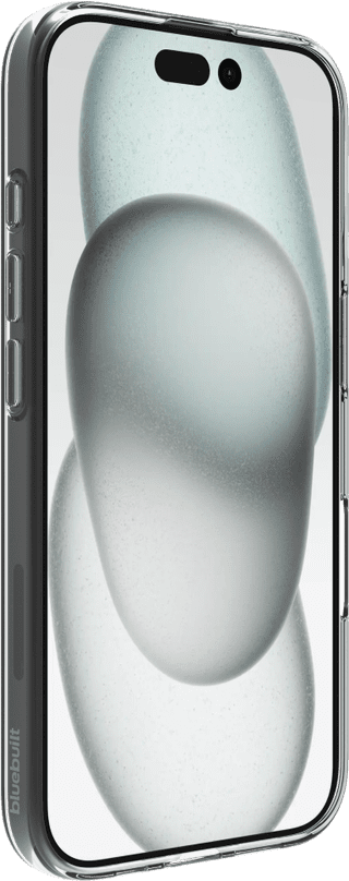 BlueBuilt Back Cover iPhone 16 Transparent + Privacy Filter Screen Protector Glass