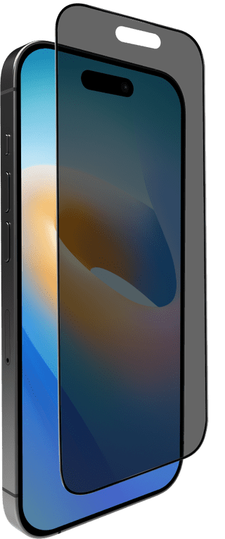 BlueBuilt Apple iPhone 16 Pro Max Book Case Leather Black + Privacy Filter Screen Protector Duo Pack