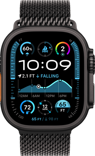 Apple Watch Ultra 2 4G 49 mm Schwarz Milanaise Armband M