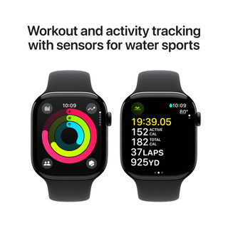 Apple Watch Series 10 46mm Black Sport Band M/L