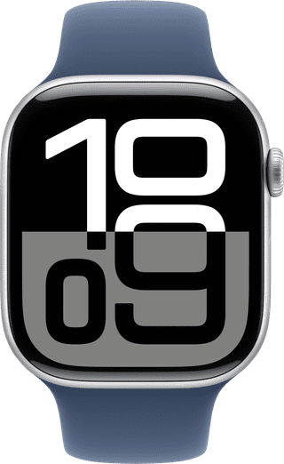Apple Watch Series 10 46 mm Silber Sportarmband S/M
