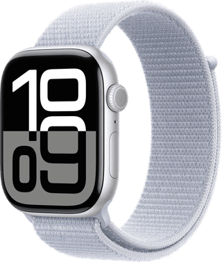 Apple Watch Series 10 46mm Silver Sport Watch Strap