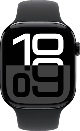 Apple Watch Series 10 4G 46 mm Schwarz Sportarmband M/L