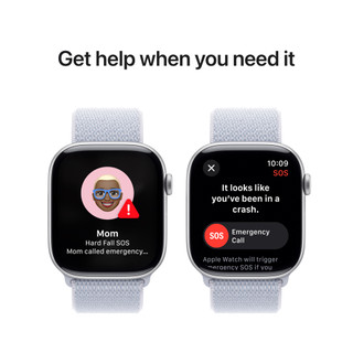 Apple Watch Series 10 4G 46mm Silver Sport Watch Strap