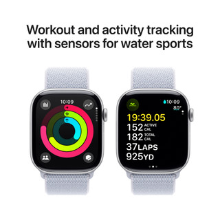 Apple Watch Series 10 4G 46mm Silver Sport Watch Strap