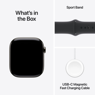 Apple Watch Series 10 4G 46 mm Titan Schwarz Sportarmband M/L
