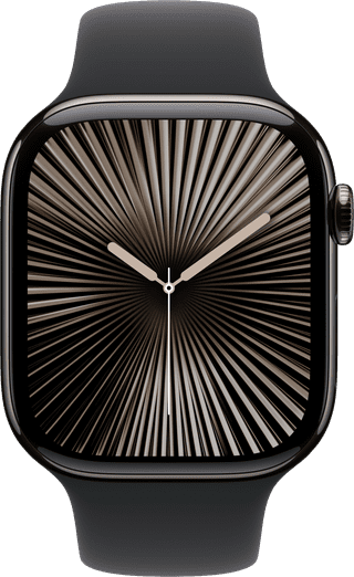 Apple Watch Series 10 4G 46 mm Titan Schwarz Sportarmband M/L