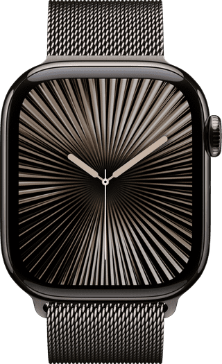 Apple Watch Series 10 4G 42 mm Titan Schwarz Milanaise Armband