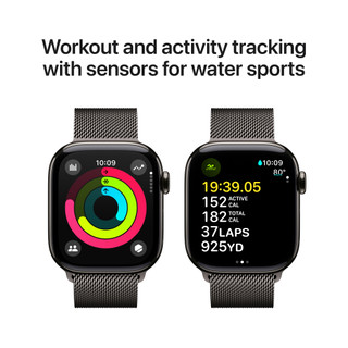 Apple Watch Series 10 4G 42mm Titanium Black Milanese Watch Strap