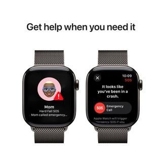 Apple Watch Series 10 4G 42mm Titanium Black Milanese Watch Strap