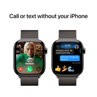 Apple Watch Series 10 4G 42mm Titanium Black Milanese Watch Strap