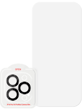 BlueBuilt Apple iPhone 16 Pro Max Screen Protector Glass + Camera Lens Protector