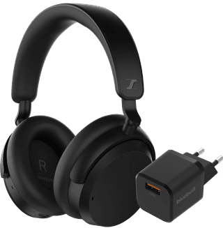 Sennheiser Accentum Wireless Black + BlueBuilt Quick Charge Charger with USB-A Port 18W