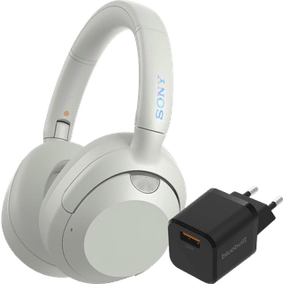 Sony ULT Wear Weiß + BlueBuilt Quick-Charge-Ladegerät mit USB-A-Port 18 W Schwarz