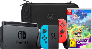 Nintendo Switch Red.Blue + Zelda: Echoes of Wisdom + BlueBuilt Travel Case