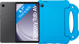 Samsung Galaxy Tab A9 8.7 inches 128GB WiFi and 4G Gray + BlueBuilt Kids Cover Blue