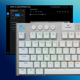Gaming-Tastatur Logitech G915 TKL Lightspeed TKL Wireless Weiß Qwertz
