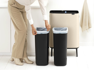 Brabantia Bo Touch Bin Hi Mülleimer 2 x 30 Liter Soft Beige