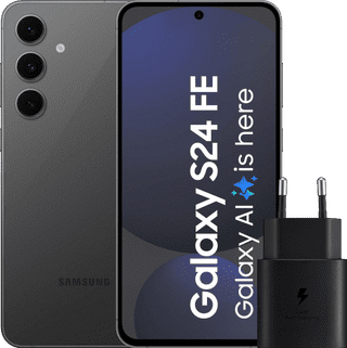 Samsung Galaxy S24 FE 128GB Gray 5G + Samsung Charger 25W Black