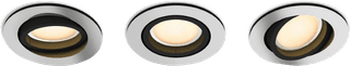 Philips Hue Milliskin Einbaustrahler White Ambiance - rund - Aluminium - 3er-Pack