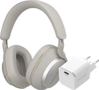 Bowers & Wilkins Px7 S2e Grau + BlueBuilt Power-Delivery-Ladegerät mit USB-C-Port 20 W Weiß