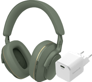 Bowers & Wilkins Px7 S2e Grün + BlueBuilt Power-Delivery-Ladegerät mit USB-C-Port 20 W Weiß