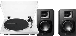 Audio-Technica AT-LP70xBT White + Audio-Technica ATH-SP3X Black
