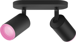 Philips Hue Fugato Aufbauspot White & Color - Schwarz - 2 Spots
