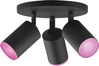 Philips Hue Fugato Aufbauspot White & Color - Schwarz - 3 Spots