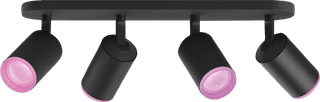 Philips Hue Fugato Aufbauspot White & Color - Schwarz - 4 Spots