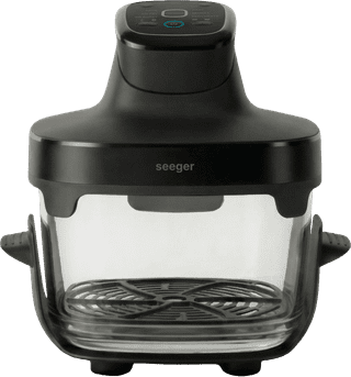Seeger SGR1050BK Glass Airfryer Black