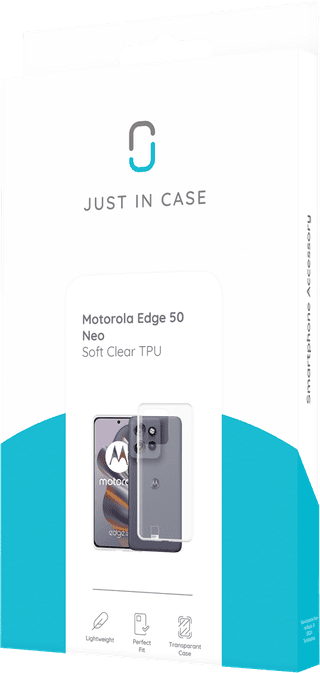 Just in Case Soft Design Motorola Edge 50 Neo Back Cover Transparent