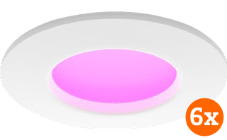 Philips Hue Einbaustrahler Slim 6er-Pack - White & Color - 90 mm - Weiß
